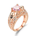 Schädel Und Kubikzirkonia  Herz  Vintage  Ring