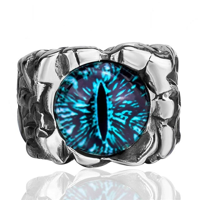 Der Teufel Auge Edelstahlring Männer Schmuck