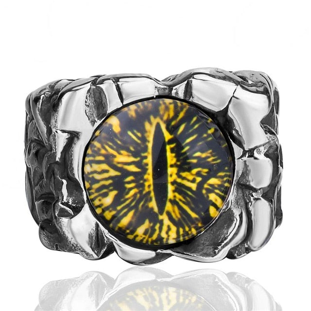 Der Teufel Auge Edelstahlring Männer Schmuck