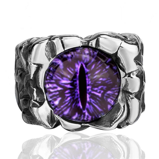 Der Teufel Auge Edelstahlring Männer Schmuck