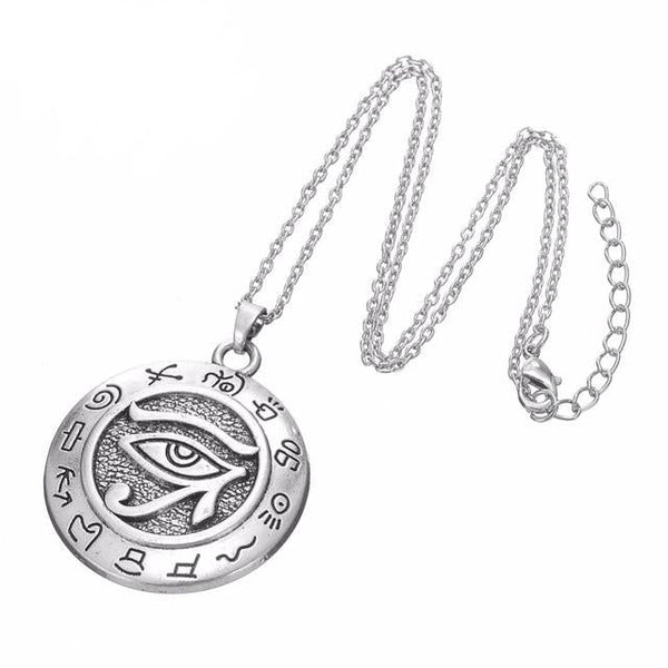 Auge Des Ägyptischen Horus Ägyptischen Runden Anhänger Halskette Männer Schmuck