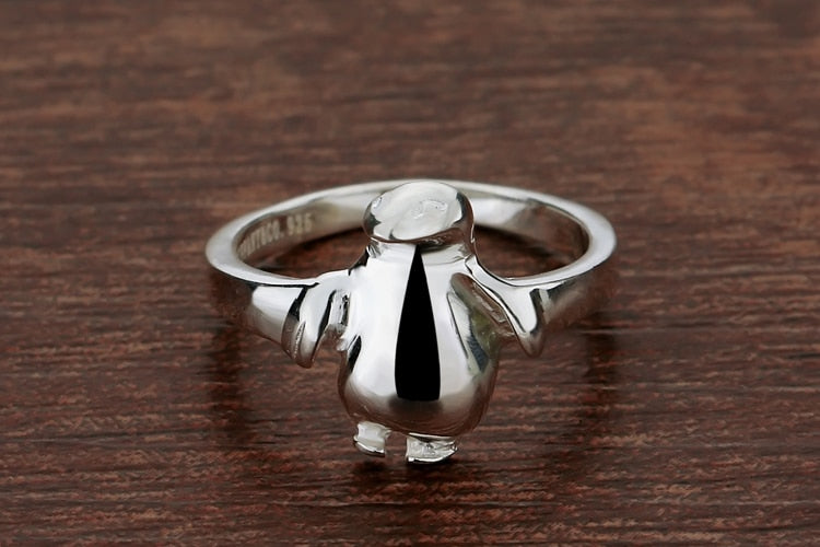 925 Sterling Silber Pinguin Ring Women S Schmuck