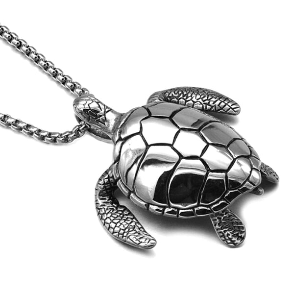 Titanium Meeresschildkröte Turtle Anhänger Halskette Männer Schmuck