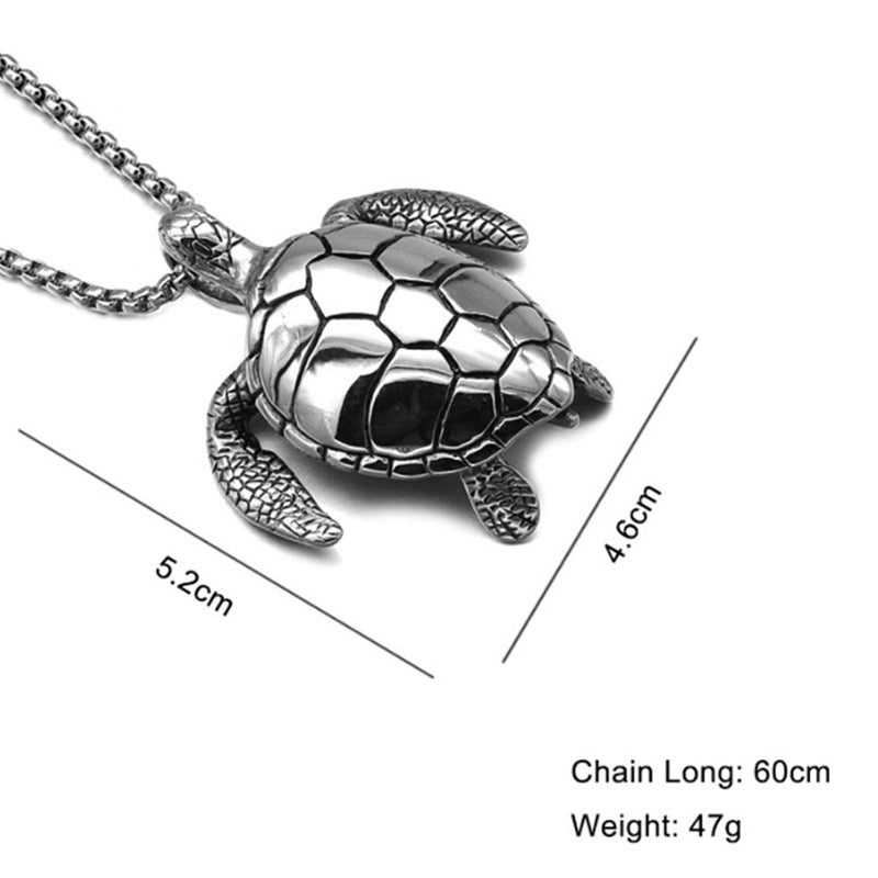 Titanium Meeresschildkröte Turtle Anhänger Halskette Männer Schmuck