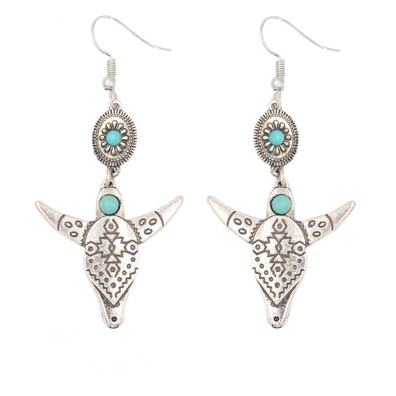 Indischer Stammesschädel Dangle Ohrringe Frauen S Schmuck