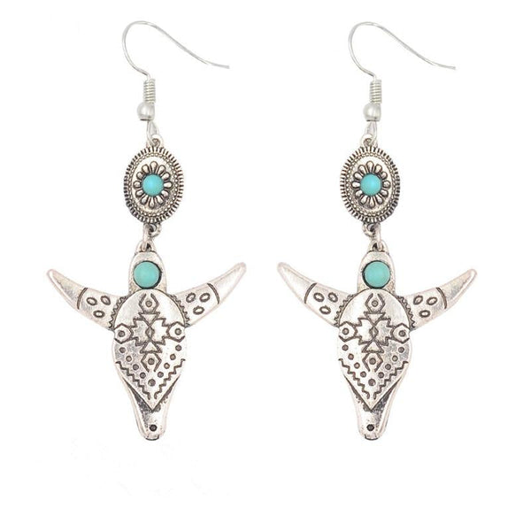 Indischer Stammesschädel Dangle Ohrringe Frauen S Schmuck