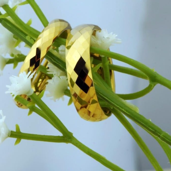 4mm 6mm Klassiker Goldener Schräg  Wolfram  Carbide  Ehering