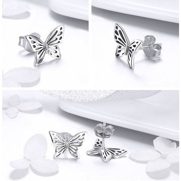 925 Sterling Silber Dreamy Butterfly Stud Ohrringe Für Frauen