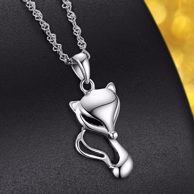 Fuchsanhänger Halskette 925 Sterlingsilber