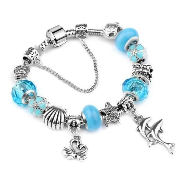 Ocean Beach Crystal Bracelets Armreifen Delphin Und Schildkröte
