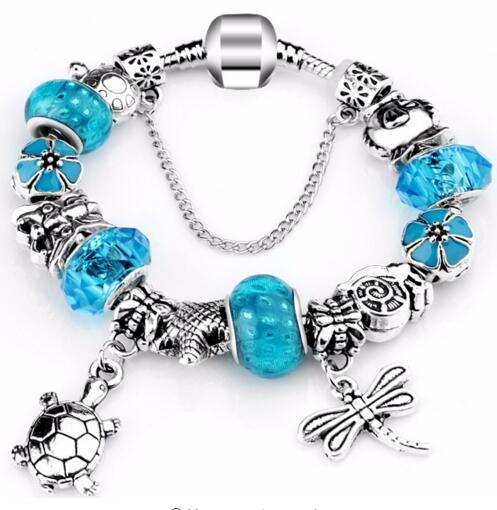 Ocean Beach Crystal Bracelets Armreifen Delphin Und Schildkröte