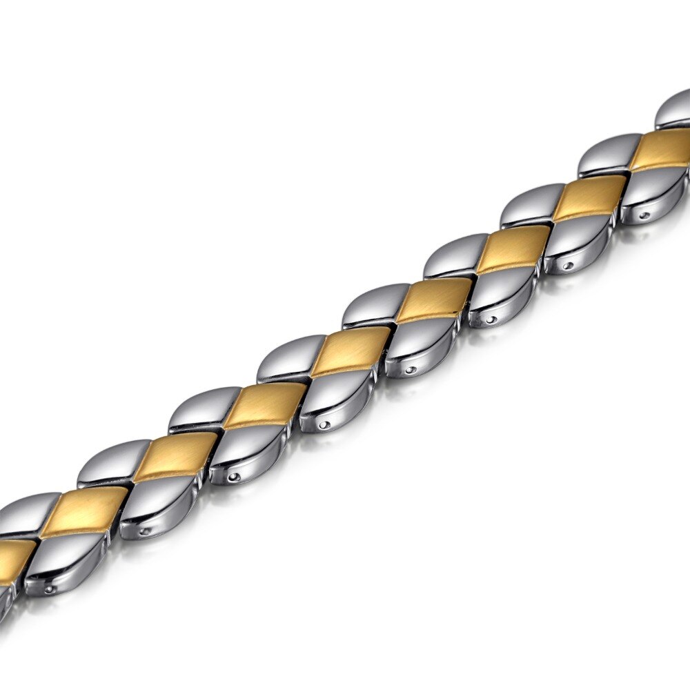 Magnettherapie  Armband Aus Edelstahl Mit Einstellbarem Armband