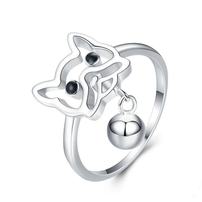 925 Sterling Silber Welpe Hunde Ring Frauen Juwely