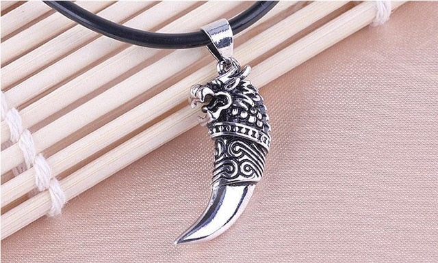 925 Sterling Silber Wolf Zahnmänner Pendellöche Halsketten