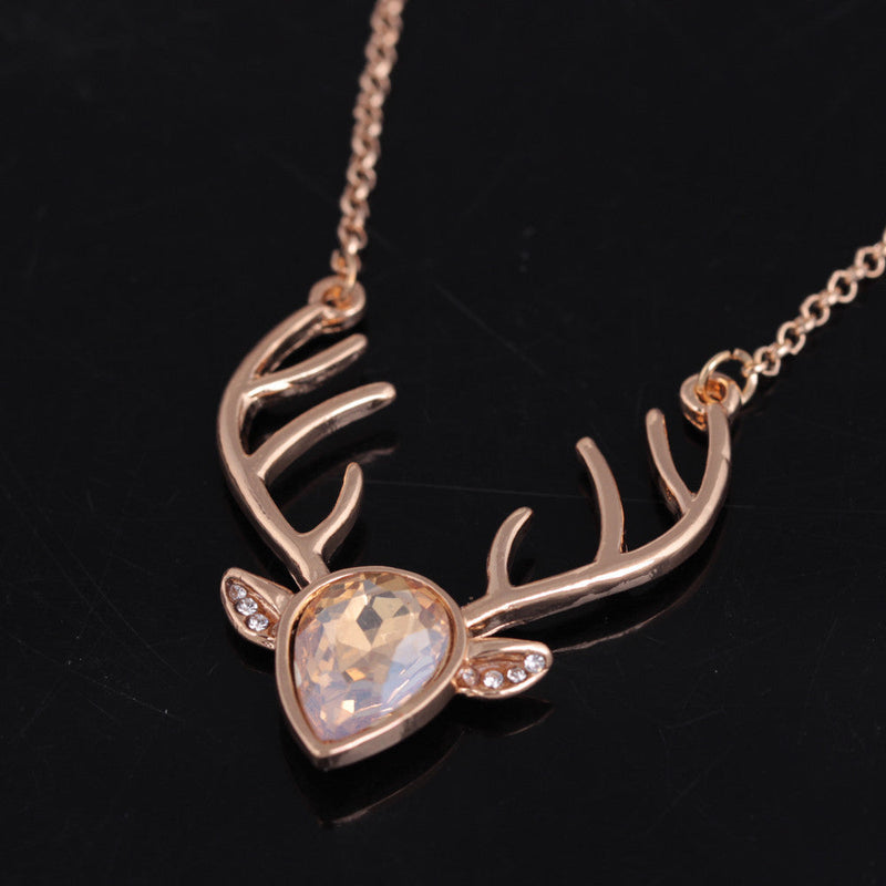 Hirschkopf Anhänger Weihnachtskette Frauen Juwely