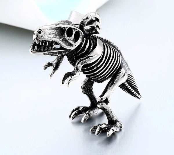 Edelstahl Vintage Dinosaur T Rex Anhänger Halskette