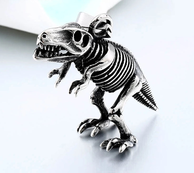 Edelstahl Vintage Dinosaur T Rex Anhänger Halskette