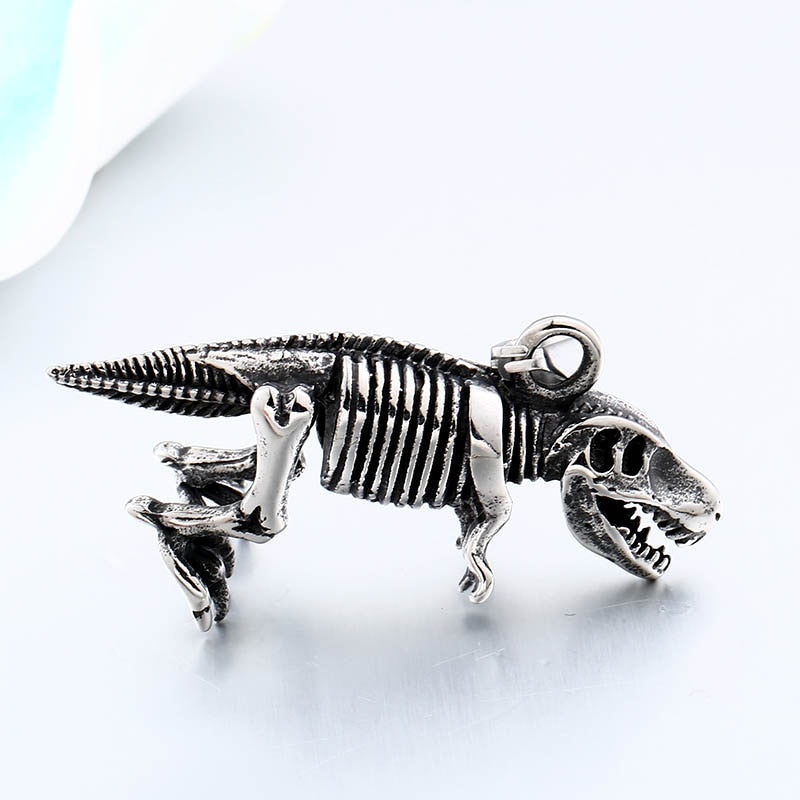 Edelstahl Vintage Dinosaur T Rex Anhänger Halskette