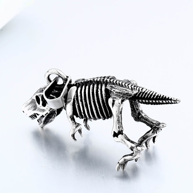 Edelstahl Vintage Dinosaur T Rex Anhänger Halskette