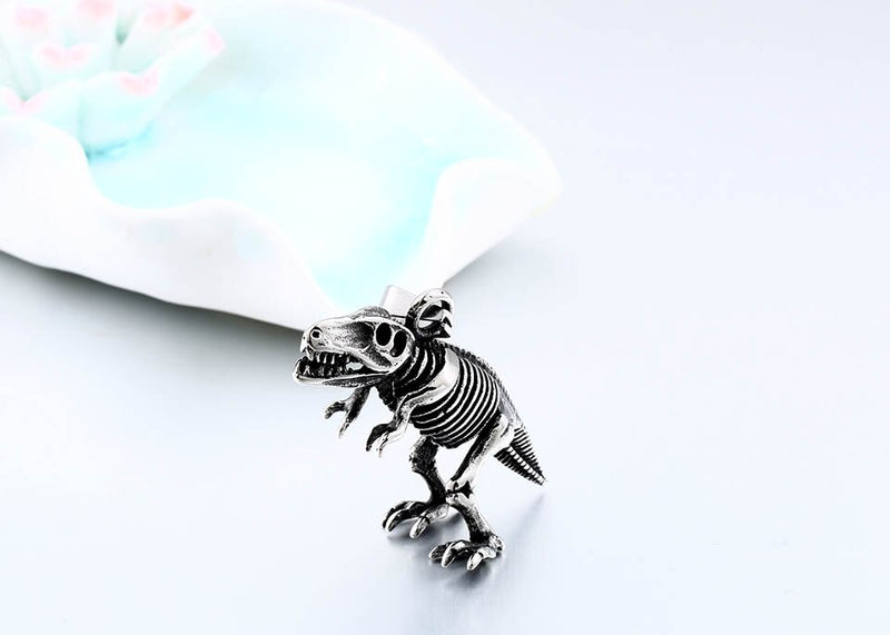 Edelstahl Vintage Dinosaur T Rex Anhänger Halskette