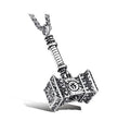 316L Edelstahl Viking Thors Hammer Anhänger Halskette