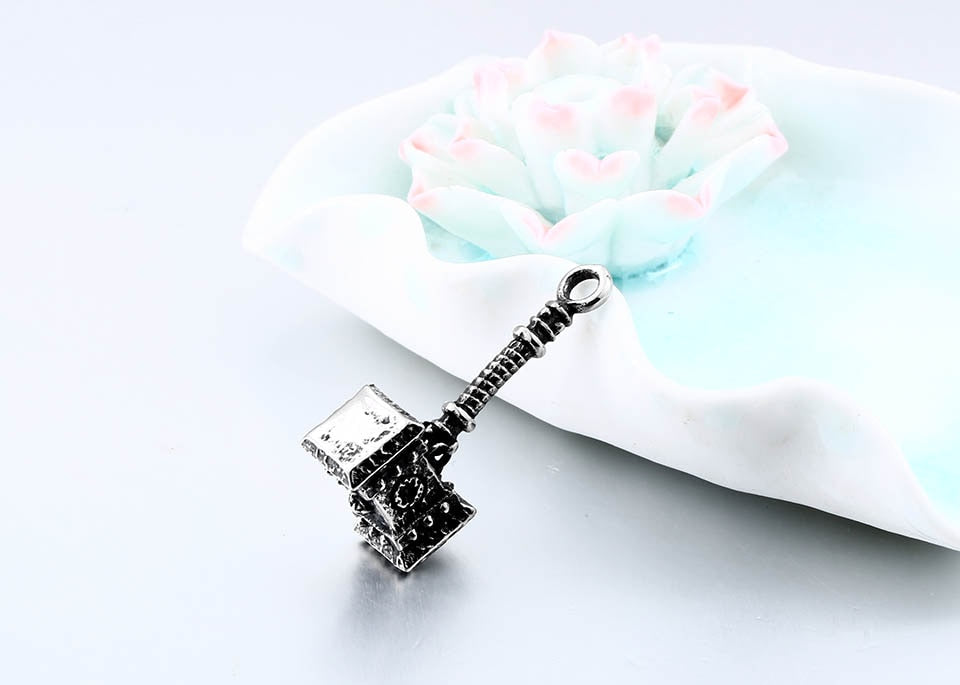 316L Edelstahl Viking Thors Hammer Anhänger Halskette