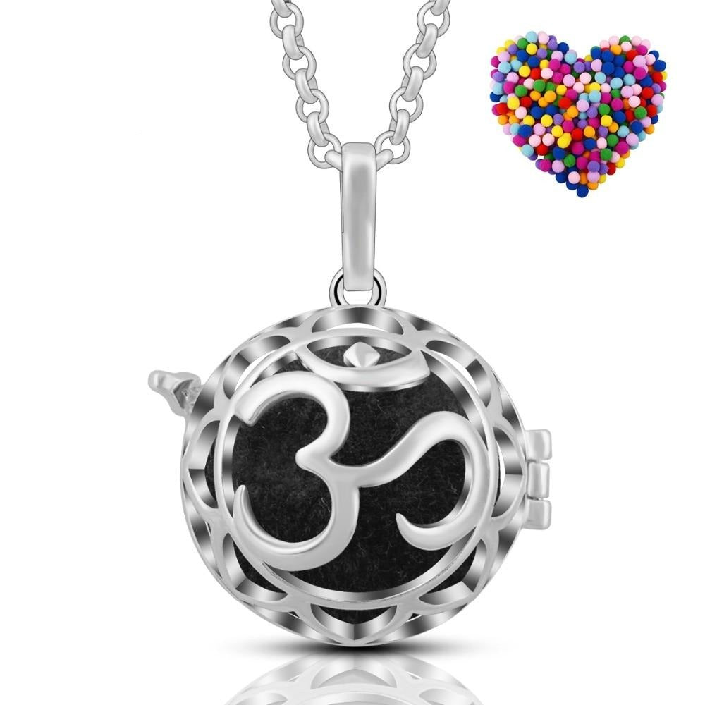 Om Silber Aromatherapie Schwangerschaft Harmony Ball Ätherische Öl Diffusor Halskette