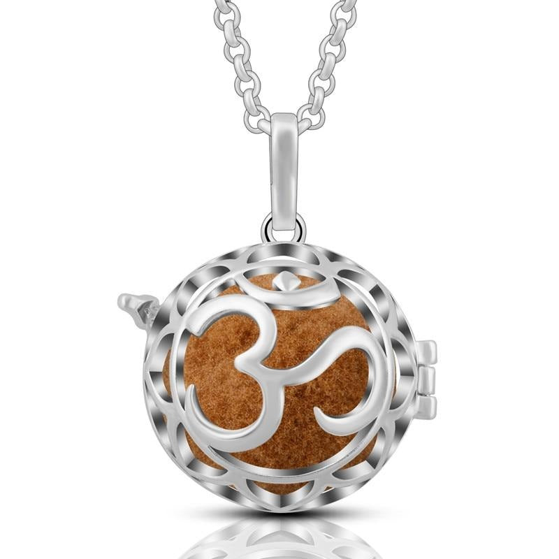 Om Silber Aromatherapie Schwangerschaft Harmony Ball Ätherische Öl Diffusor Halskette