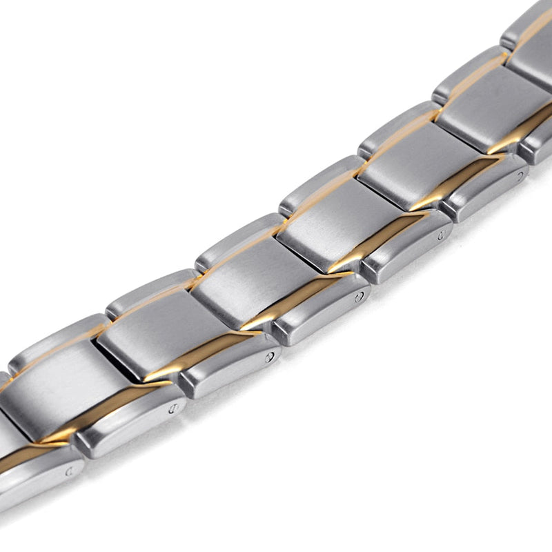 Silbergold Edelstahl  Tannenergie  Magnet  Germaniumarmband