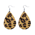 Leder Leoparden Tränenbolzen Ohrringe Frauen Schmuck
