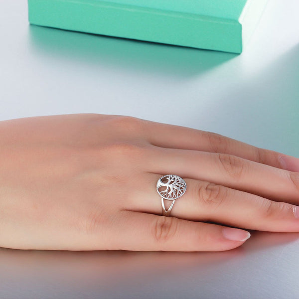 925 Sterling Silber Tree Of Life Celtic Ring