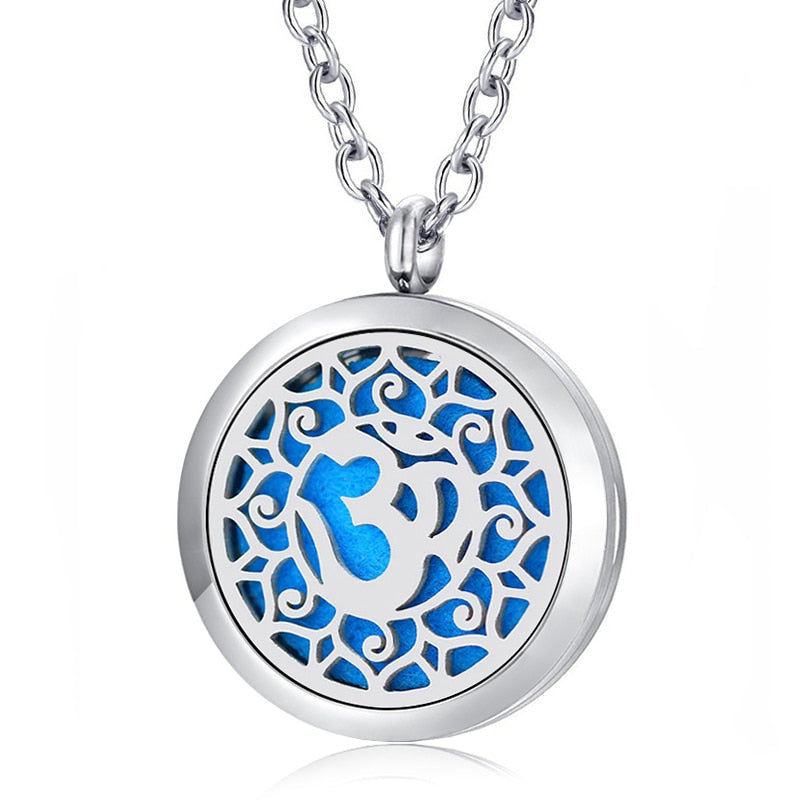 Aum Om Symbol Ätherisches Öl Diffusor Parfümierte Medaillon  Lackkette