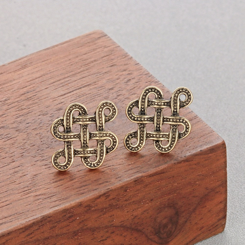 Silber Infinity Knot Stud Ohrring Frauen Schmuck