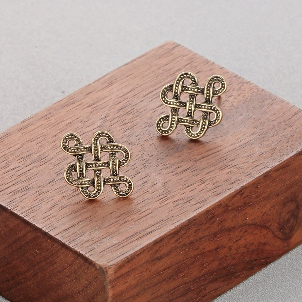 Silber Infinity Knot Stud Ohrring Frauen Schmuck