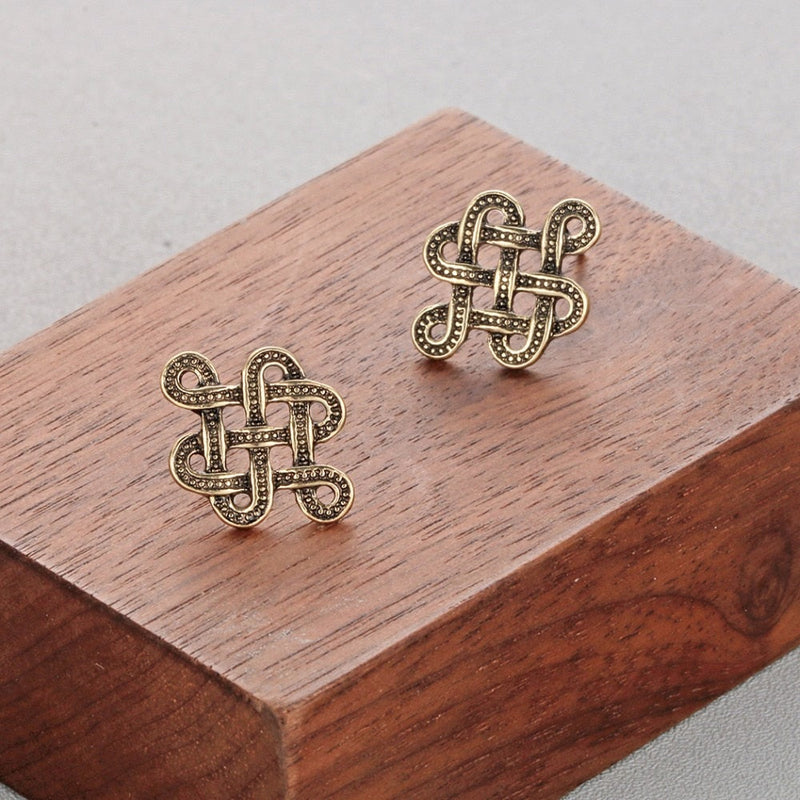 Silber Infinity Knot Stud Ohrring Frauen Schmuck