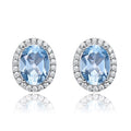 Edelstein Ohrringe 925 Sterling Silber