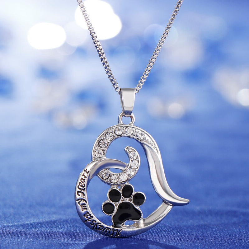Katzenpfote Auf Meinem Herzen Anhänger Halskette Frauen Schmuck