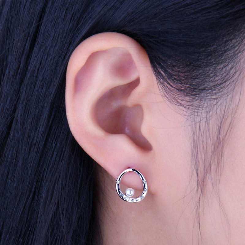 925 Sterlingsilber 3mm Kristallrunde Schale Schale Gebogen