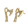 Viking Vintage Gold Und Silber Axt Bolzenohrringe