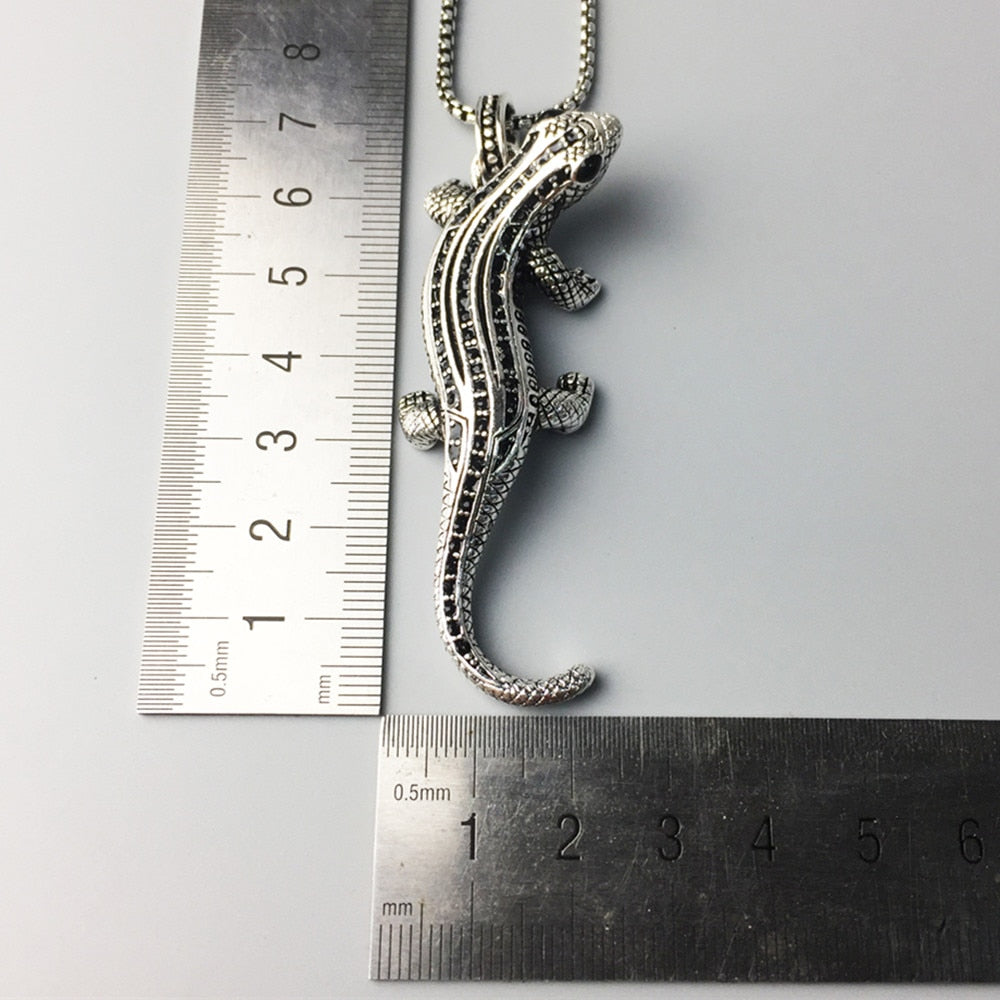 Schwarze Pave Salamander Anhängerkette Für Männer Und Frauen