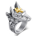 Ägyptischer Anubis Gott Ring Für Menschen Aus Rostfreiem Stahl