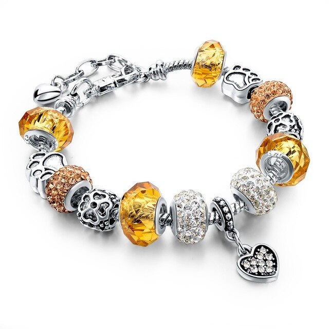 Buddha Herz Charme Natural Tiger Eye Stone Fashion Armband