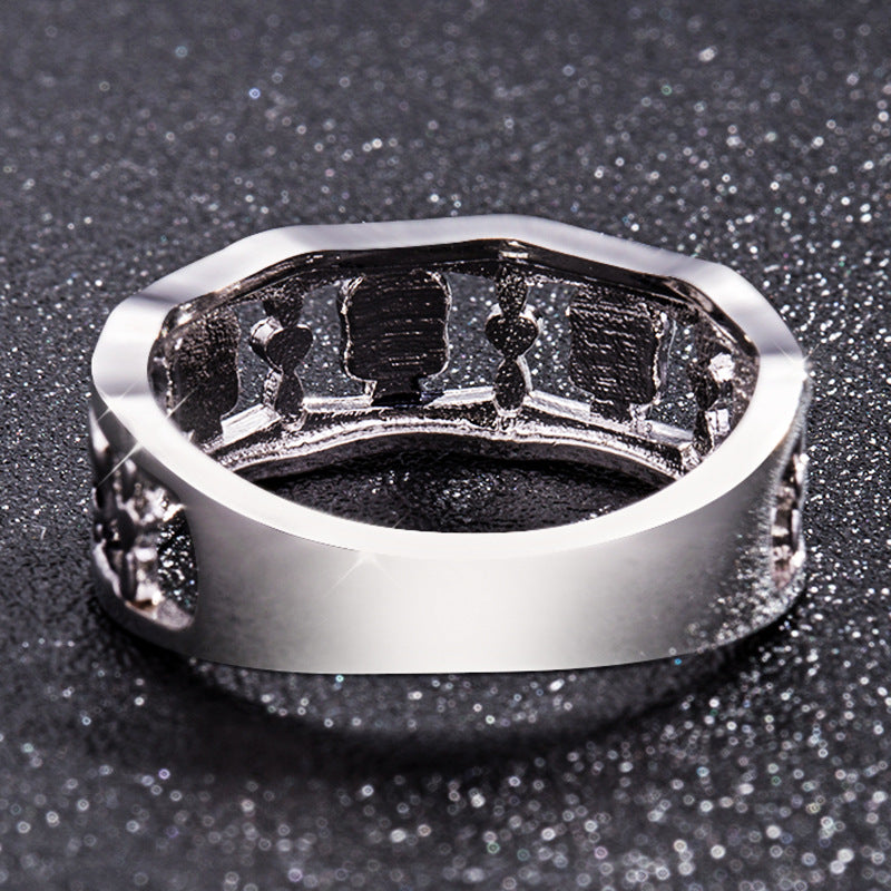 Gothic  Schädel Und Skelett  Vintage  Ring