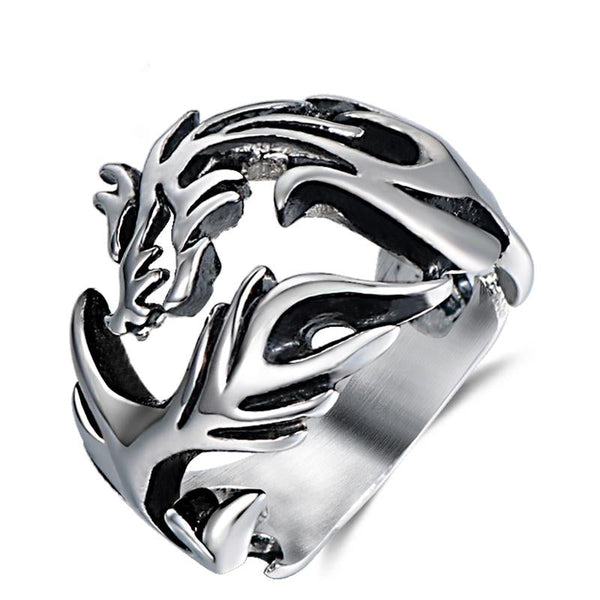 Vintage Dragon Warrior Biker Ringe Für Männer