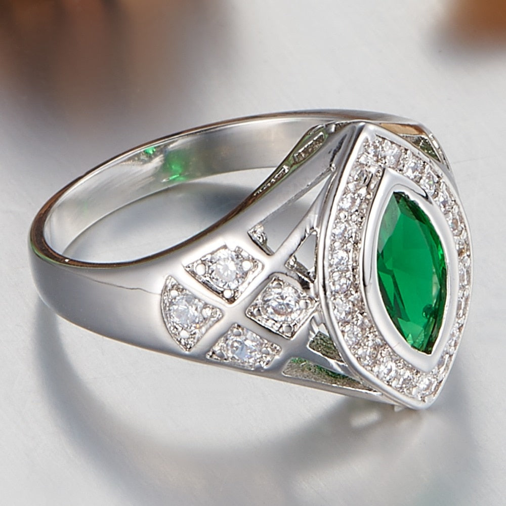 Das Auge Marquise Cut Cubic Zirconia 925 Sterling Silber Engagement Ring