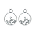 925 Sterling Silber Sprudeln Kubische Zirkonia  Runde Ohrringe