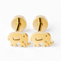 Gold  Und Silber  Elefantenohrohrringe Frauens Schmuck