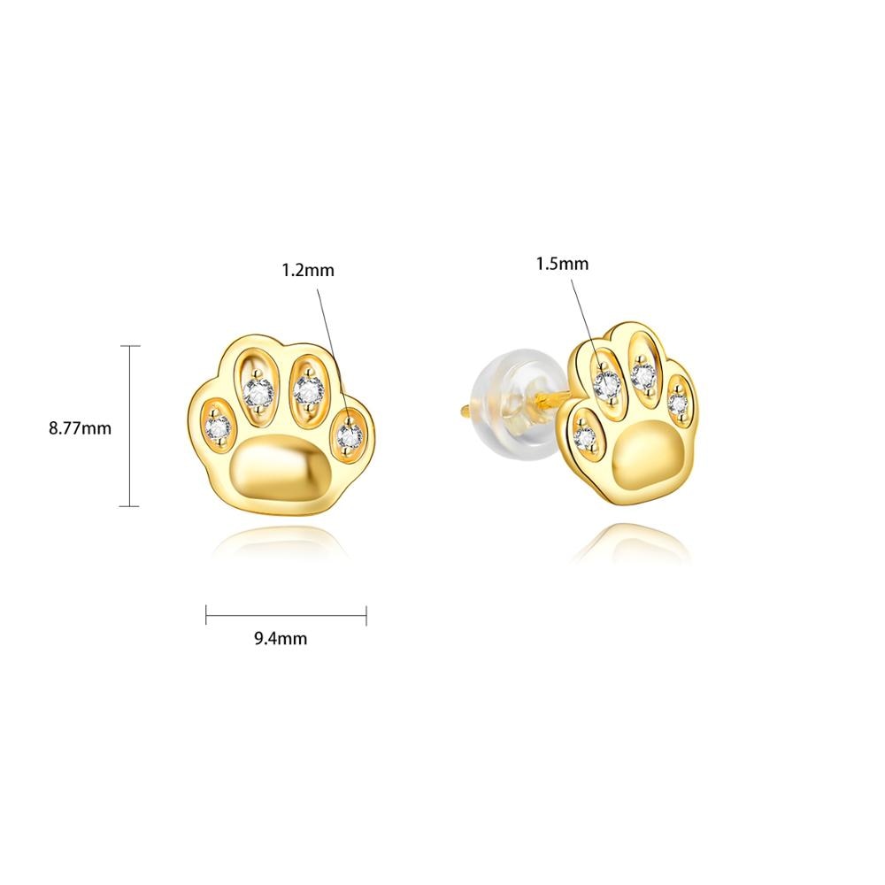925 Sterling Silver Cat S Paw Ohrring Frauen Schmuck