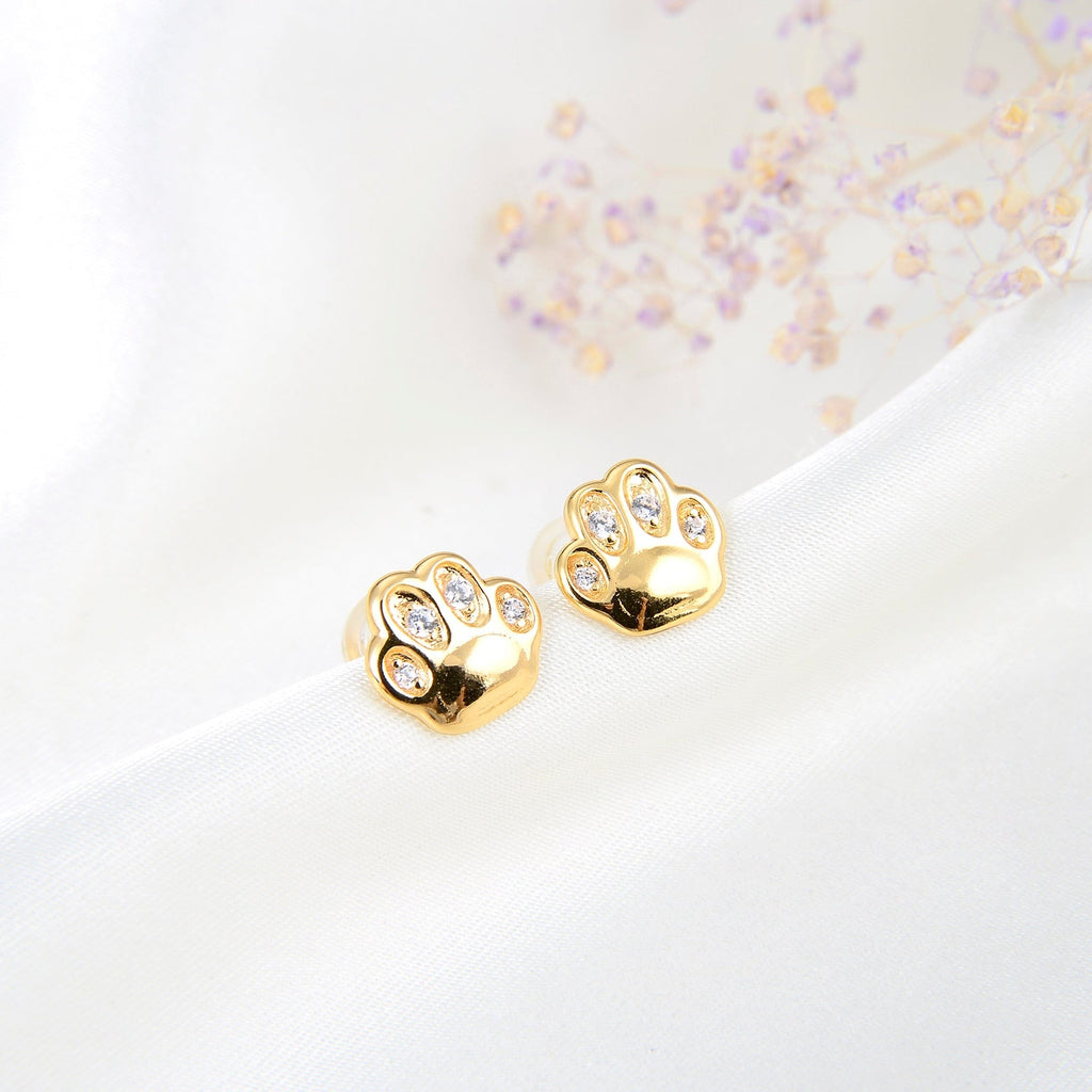 925 Sterling Silver Cat S Paw Ohrring Frauen Schmuck