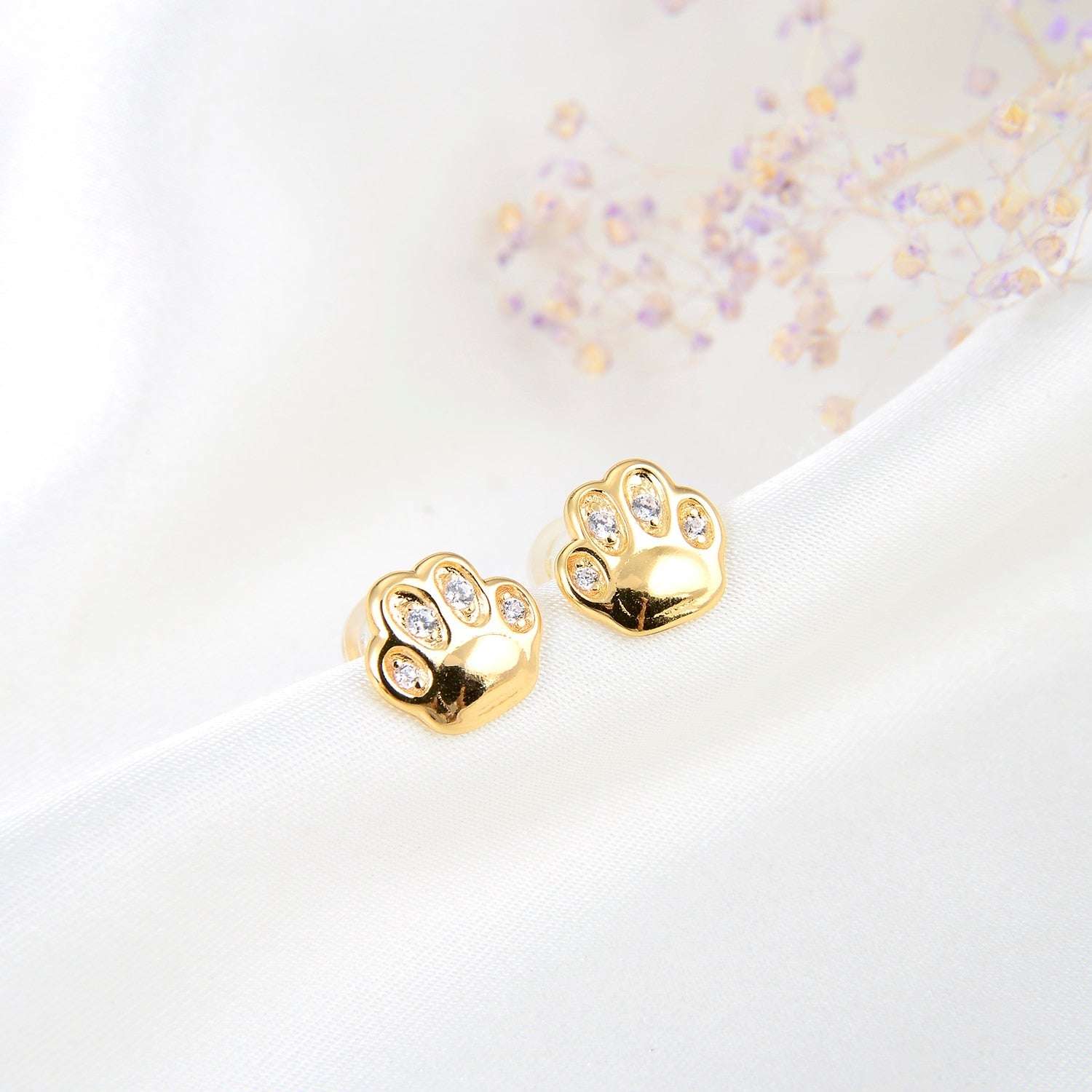 925 Sterling Silver Cat S Paw Ohrring Frauen Schmuck